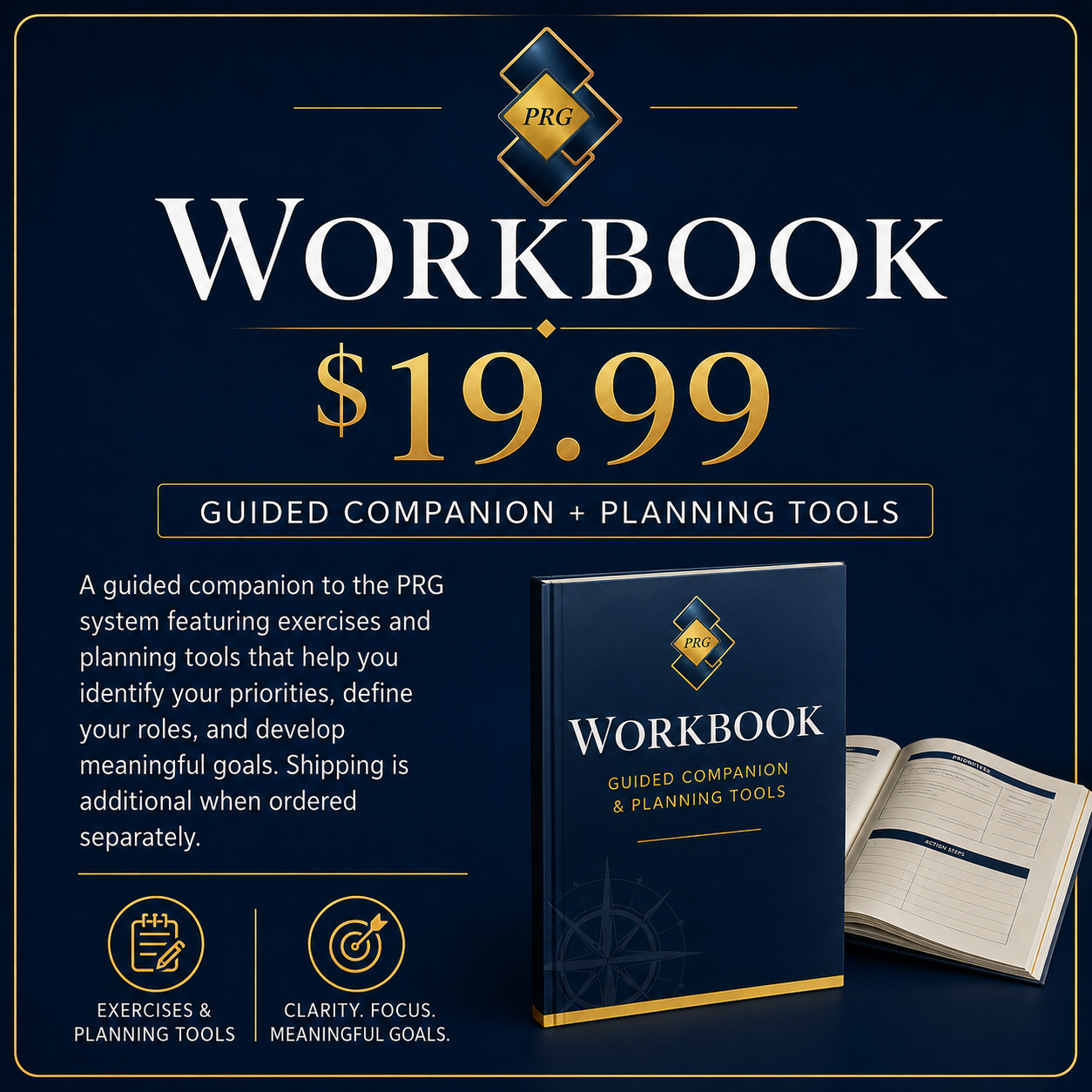 Workbook details and $19.99 price
